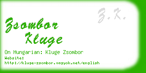 zsombor kluge business card